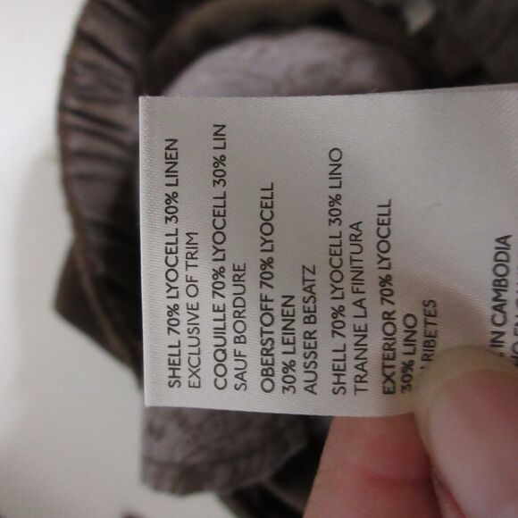 Pilcro Anthropologie Jogger Pants Brown Linen Lyocel Pockets Relaxed Fit - Picture 15 of 16